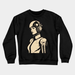 Cyborg woman retro cartoon Crewneck Sweatshirt